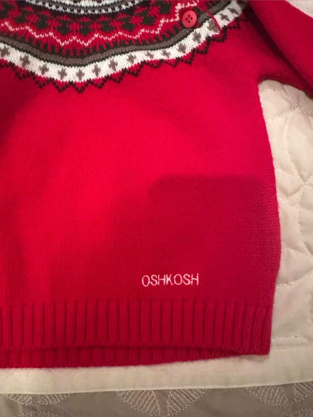 OshKosh B'gosh Fair Isle Knit Sweater Toddler Size 3